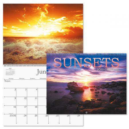 2019 Sunsets Wall Calendar