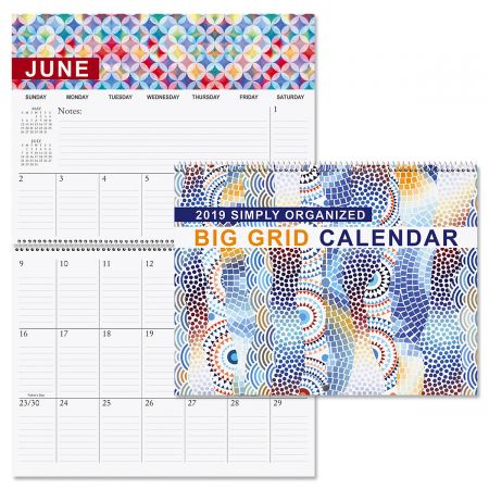 2019 Simply Organized Big Grid Planning Calendar