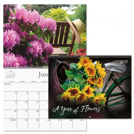 2019 A Year of Flowers Wall Calendar