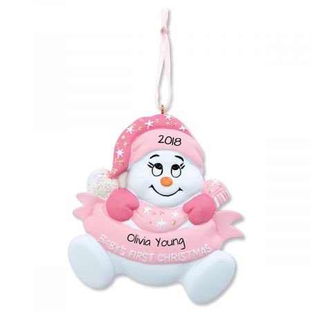 baby girl first christmas ornament 2018