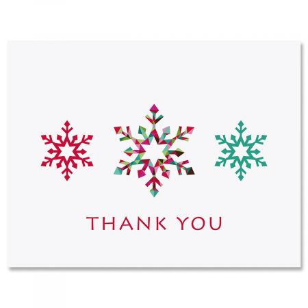 Embossed Snowflake Note Cards Set of 8 Winter Thank You Notes and Invitations