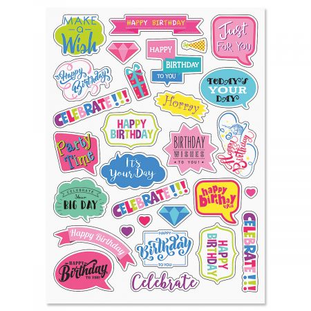 Sports Theme Photo Caption Stickers Pkg Of 56
