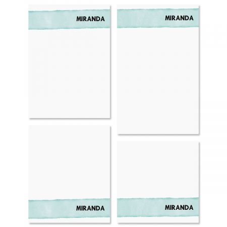 Watercolor Wash Personalized Notepad Sets
