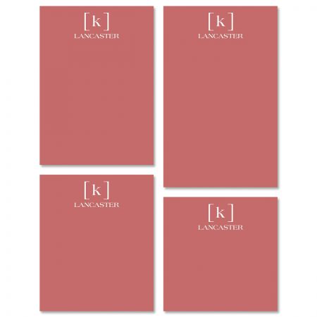 Bracket Monogram Personalized Notepad Sets