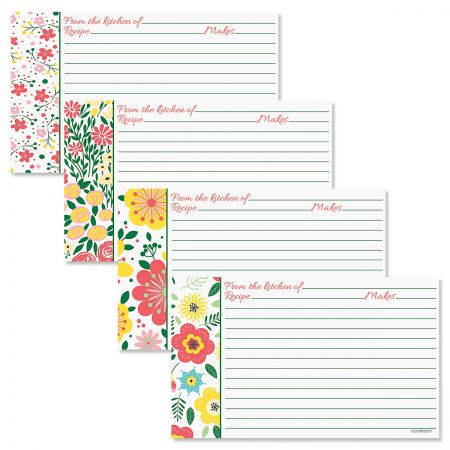 Garden Flowers Recipe Cards with Sleeves - 3 x 5 | Current Catalog