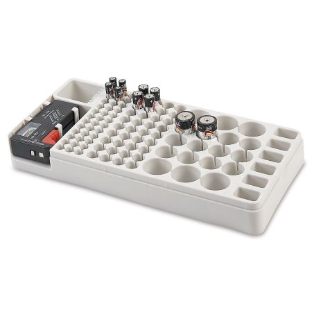 AA AAA Battery Organizer 4-Pack Battery Storage Cases - 2 AA & 2 AAA Battery Organizer Boxes With Dividers AA AAA Battery Organizers