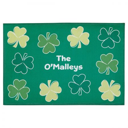 Shamrock Personalized Welcome Doormat