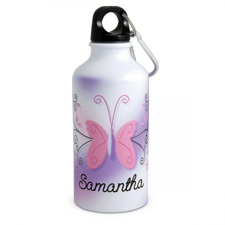 Purple Butterfly Water Bottle