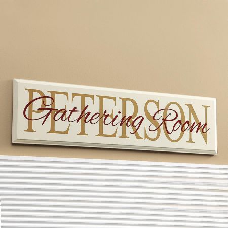 "Gathering Room" Wooden Plaque
