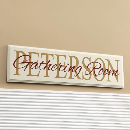 "Gathering Room" Wooden Plaque