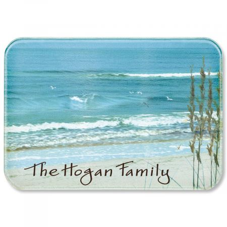 Seashore Welcome Tempered Glass Cutting Board