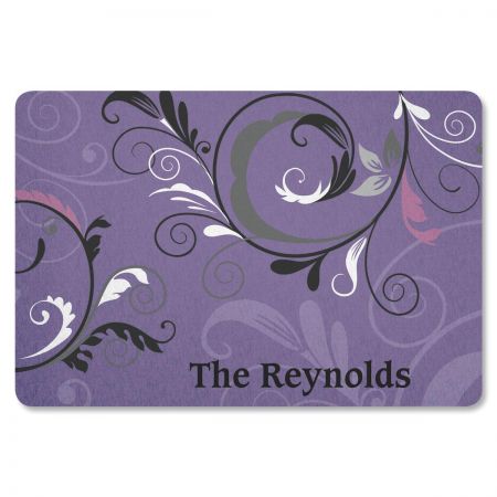 Black & Grey Personalized Welcome Doormat