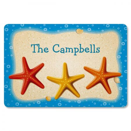 Starfish Trio Personalized Welcome Doormat