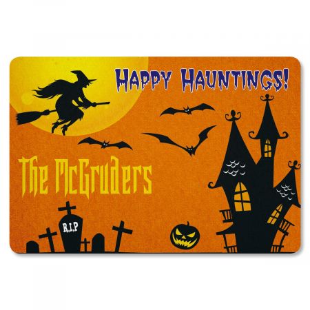 Scary House Personalized Welcome Doormat