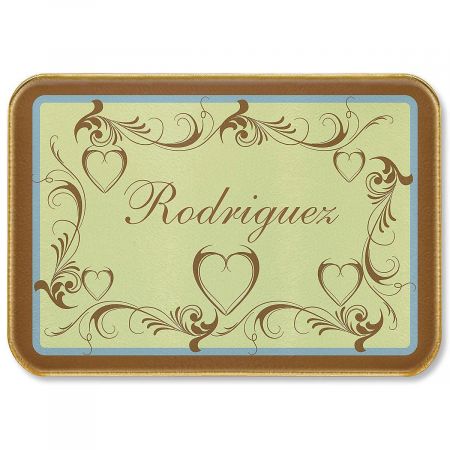 Heart & Scroll Tempered Glass Cutting Board