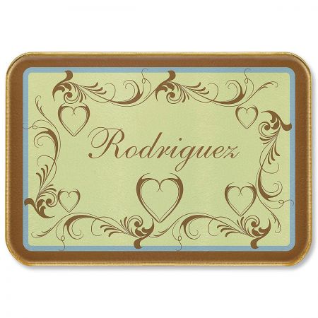 Heart & Scroll Tempered Glass Cutting Board