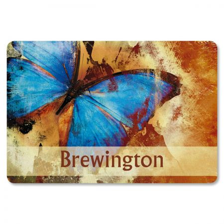 Wings in Abstract Personalized Welcome Doormat