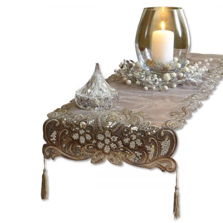 Embroidered Sequined Runner