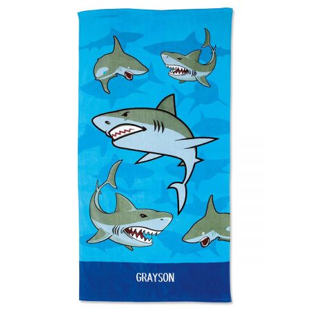 shark beach towel