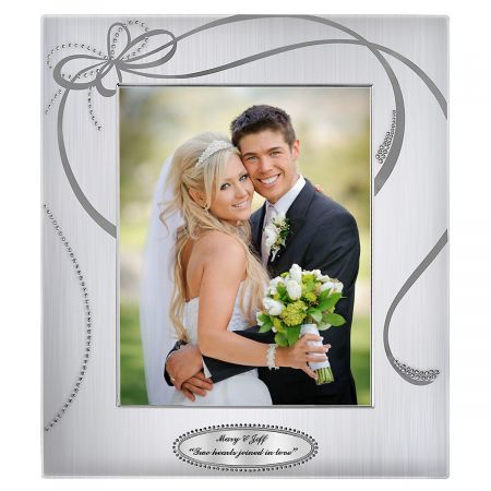 Personalized Crystal Ribbons Picture Frame