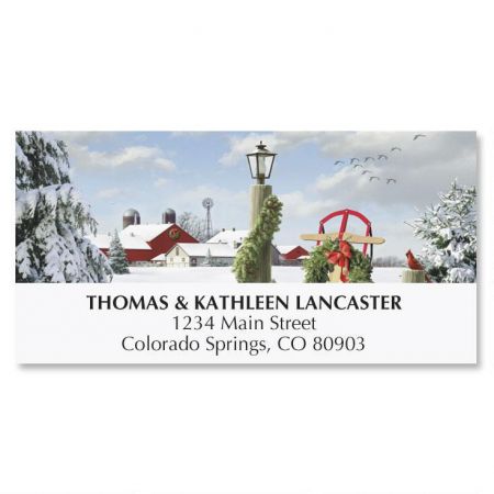 Winter in the Country Address Labels