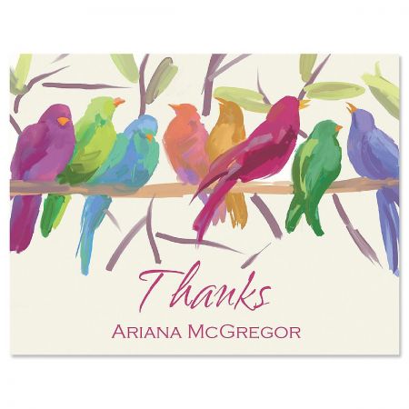 Flocked Together Personalized Thank You Cards