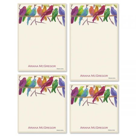 Flocked Together Personalized Notepad Set