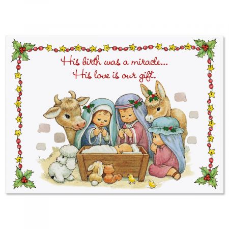 His Love Is Our Gift Nonpersonalized Christmas Cards - Set of 18