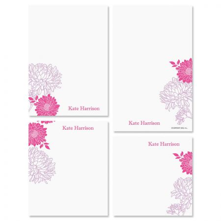 Flora Personalized Notepad Set