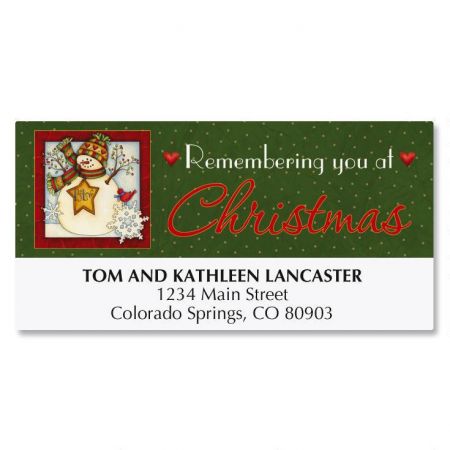 Snowman Believe Deluxe Address Labels