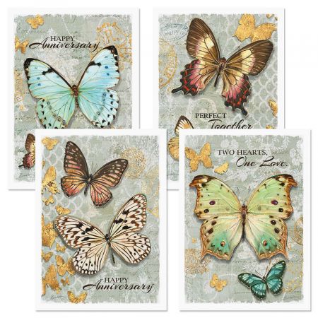 Butterfly Anniversary Cards and Seals