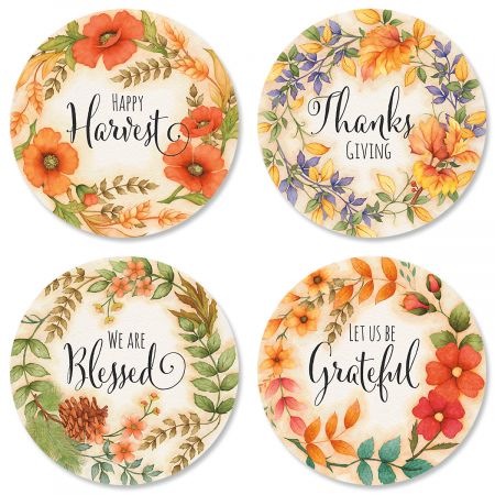 Harvest Floral Envelope Sticker Seals