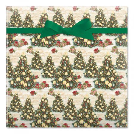 Christmas Tree Jumbo Rolled Gift Wrap