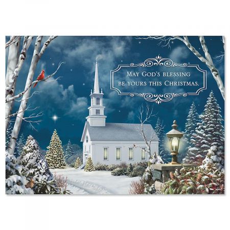 Holy Night Nonpersonalized Christmas Cards - Set of 18