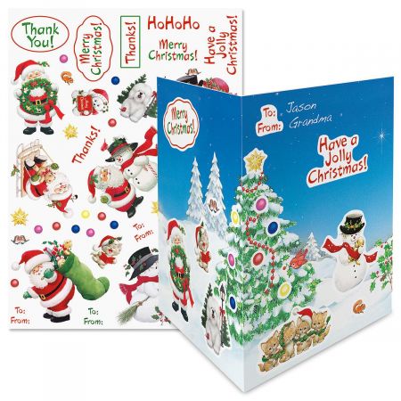 Santa & Friends Make-A-Card Christmas Card