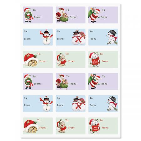 Sheet 1 set Christmas Characters Labels Stickers Self Adhesive Vinyl Labels