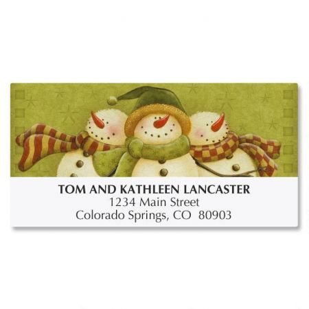 Melt My Heart Snowmen Address Labels