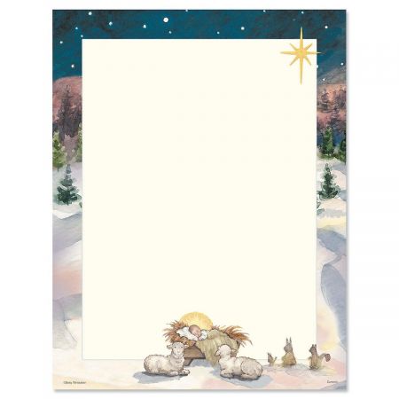 christmas letter manger tree papers paper religious cards sheets skip beginning catalog currentcatalog