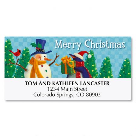Holiday Friends Deluxe Address Labels