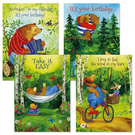 Bear Hug Birthday Cards and Seals