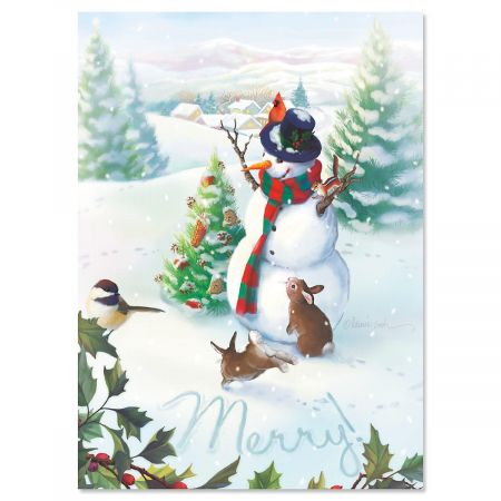 Merry Snowman Christmas Cards
