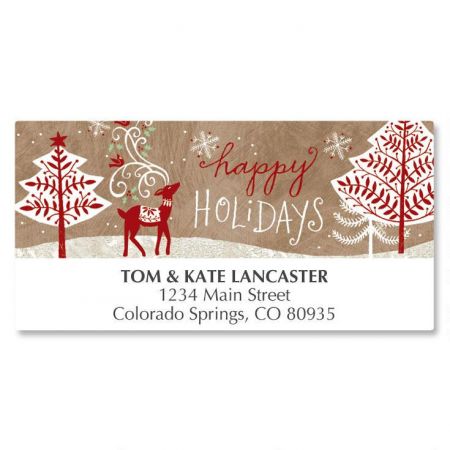 Woods in Winter Deluxe Address Labels
