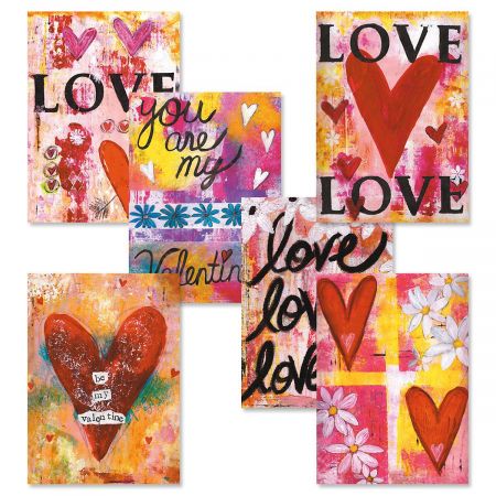 Painterly Valentines Day Cards