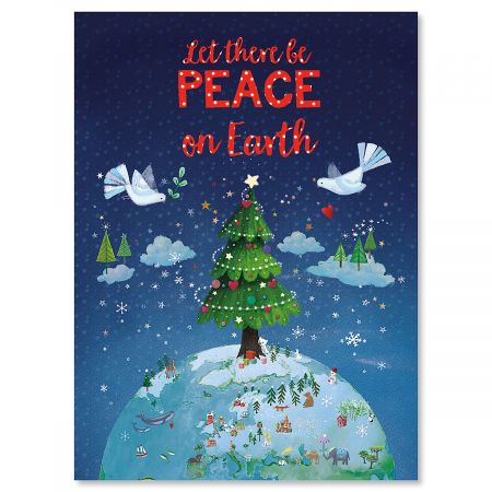 Let There Be Peace Religious Christmas Cards