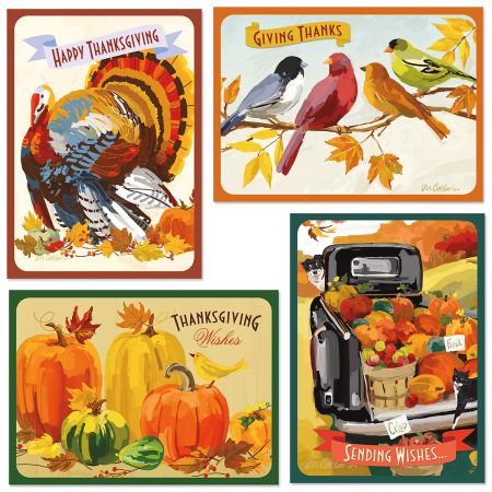 Painterly Thanksgiving Greeting Cards