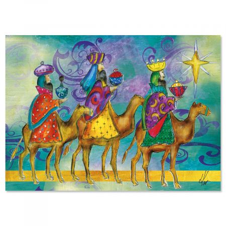 Wise Men Peace Nonpersonalized Christmas Cards - Set of 72