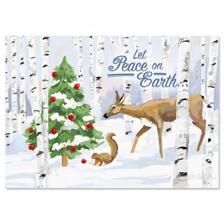 Forest Curiosity Nonpersonalized Christmas Cards - Set of 18