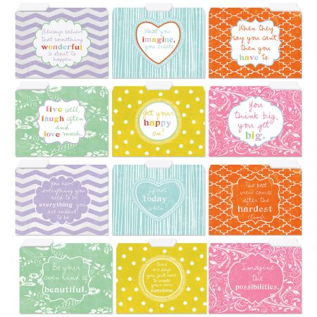 Cheerful Sentiments File Folder Value Pack