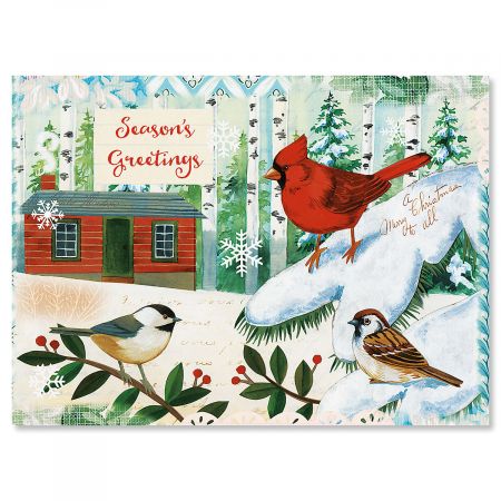 Winter Birds Christmas Cards