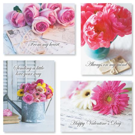 Floral Colors Valentines Day Cards
